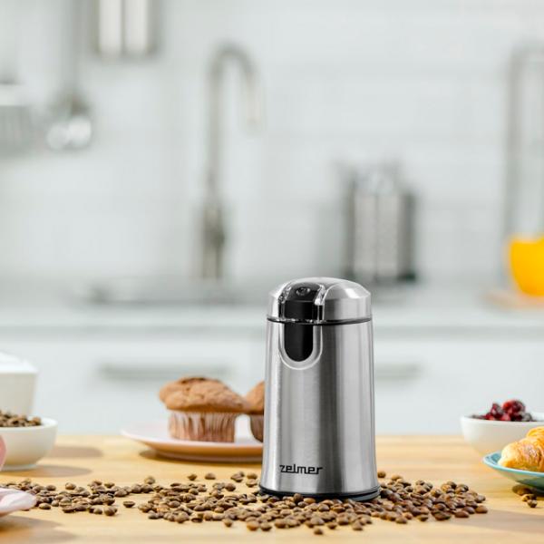 Râșniță de cafea ZELMER ZCG7425 Cuțit rotativ / 50 g / Silver photo 5