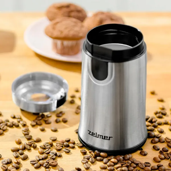 Râșniță de cafea ZELMER ZCG7425 Cuțit rotativ / 50 g / Silver photo 6