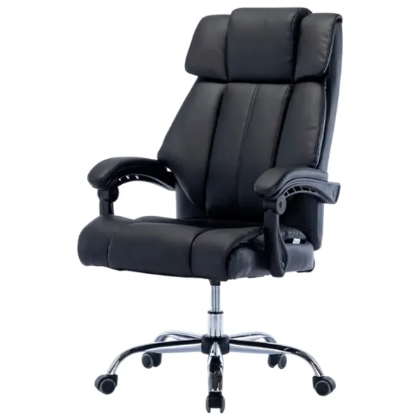 Fotoliu de birou Magnus MC 134-1 ECO Piele/ Black Silver photo 1