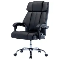 Fotoliu de birou Magnus MC 134-1 ECO Piele/ Black Silver
