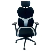 Fotoliu de birou Magnus MC 196 Textil/ Black Light Gray photo 3