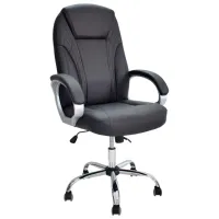 Fotoliu de birou Magnus MC 034 ECO Piele/ Black Silver