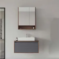 Dulap cu lavoar Orka Prato 80 Pe perete / MDF / Anthracite photo 3