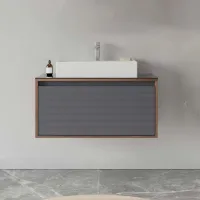 Dulap cu lavoar Orka Prato 80 Pe perete / MDF / Anthracite photo 4