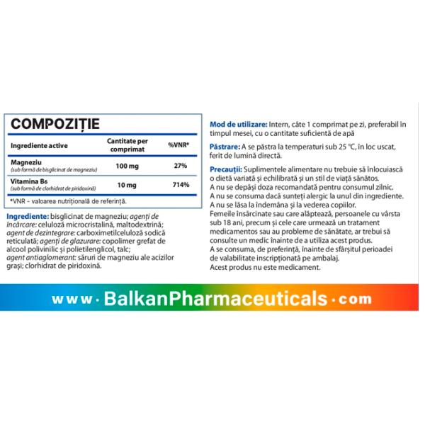 Vitamine și minerale Balkan Pharmaceuticals Chelate + Vit.B6 30 photo 2