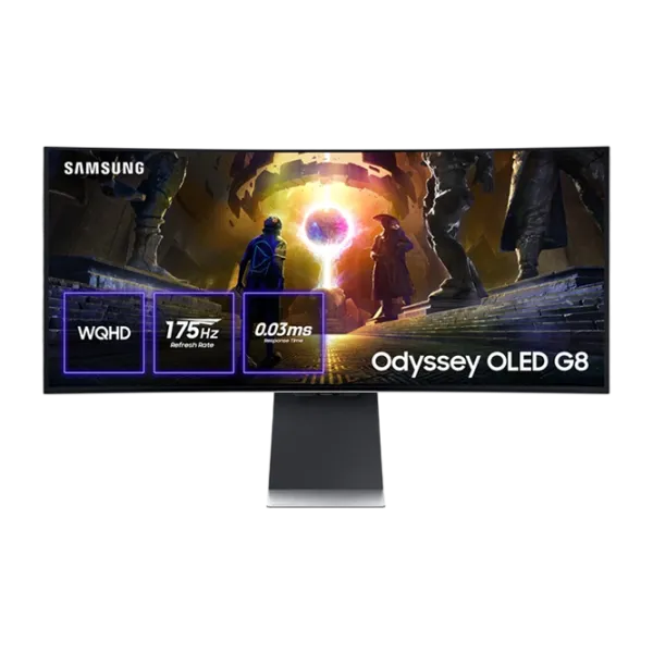 Monitor Samsung Odyssey G8 G850 34" WQHD 175 Hz / 0.03 ms / Silver photo 1