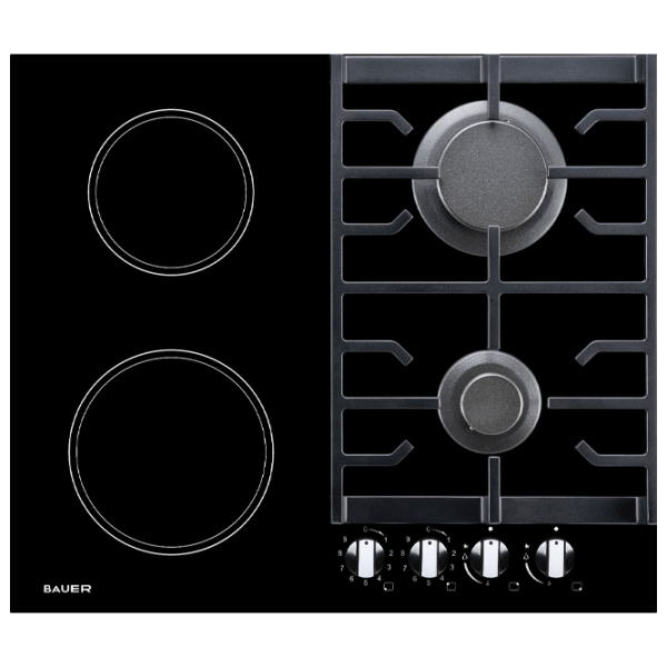 Plită încorporabilă combinată Bauer PRG 6042EG-СС7B Black photo 1