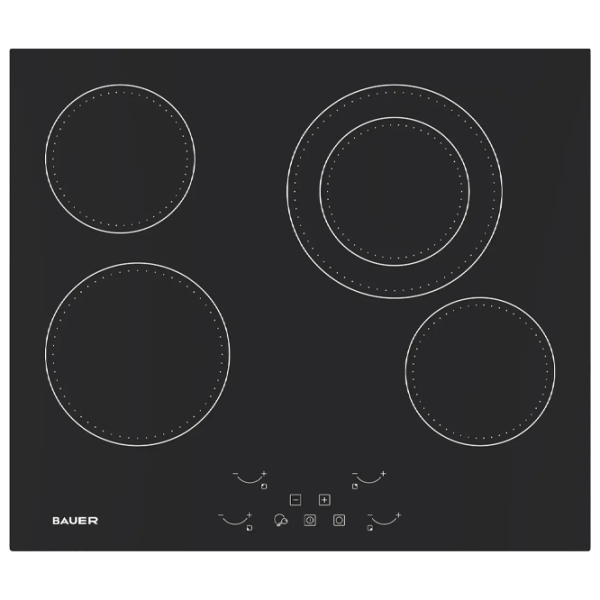 Plită încorporabilă cu inducție Bauer PR 6044ET-A3 Vitroceramică / Black photo 1