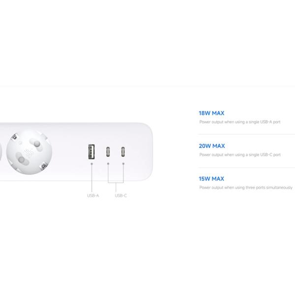 Удлинитель Xiaomi Power Strip 1.4 м Белый photo 6