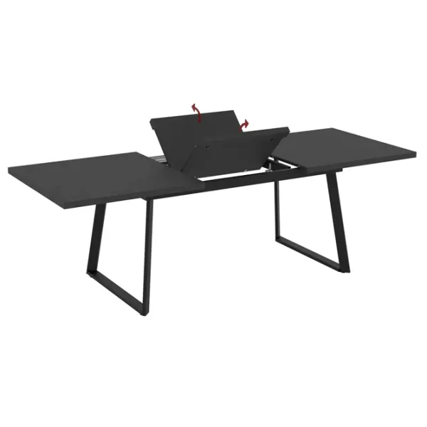 Masă de bucătărie extensibilă Magnus Lavinya MDF/ Senkron black photo 2