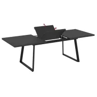 Masă de bucătărie extensibilă Magnus Lavinya MDF/ Senkron black photo 2
