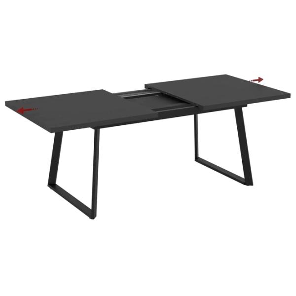 Masă de bucătărie extensibilă Magnus Lavinya MDF/ Senkron black photo 3