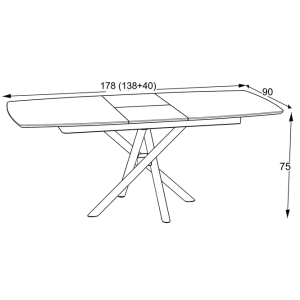 Masă de bucătărie extensibilă Magnus Katrin MDF/ Hazar photo 6