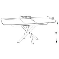 Masă de bucătărie extensibilă Magnus Katrin MDF/ Hazar photo 6