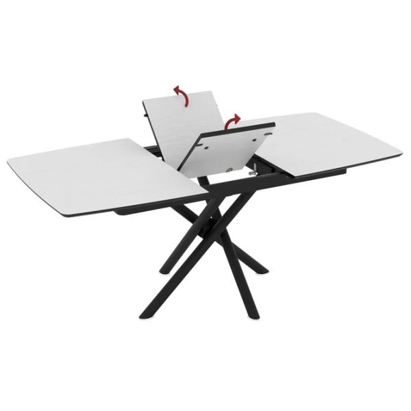 Masă de bucătărie extensibilă Magnus Katrin MDF/ Senkron white photo 2