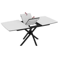 Masă de bucătărie extensibilă Magnus Katrin MDF/ Senkron white photo 2