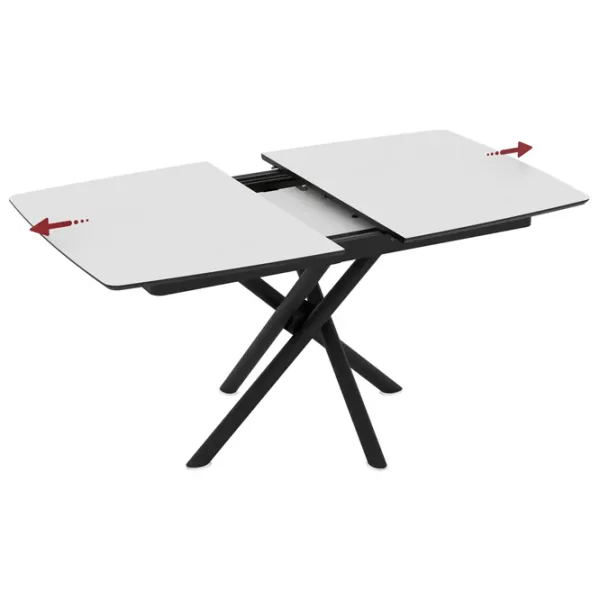 Masă de bucătărie extensibilă Magnus Katrin MDF/ Senkron white photo 3