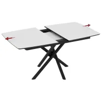 Masă de bucătărie extensibilă Magnus Katrin MDF/ Senkron white photo 3