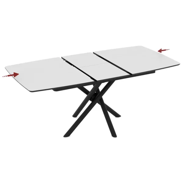 Masă de bucătărie extensibilă Magnus Katrin MDF/ Senkron white photo 5