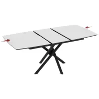 Masă de bucătărie extensibilă Magnus Katrin MDF/ Senkron white photo 5