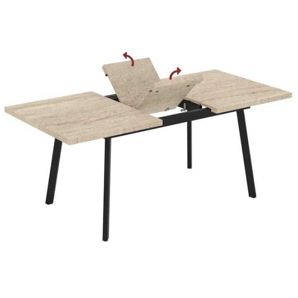 Masă de bucătărie extensibilă Magnus Lini MDF/ Travertine photo 2