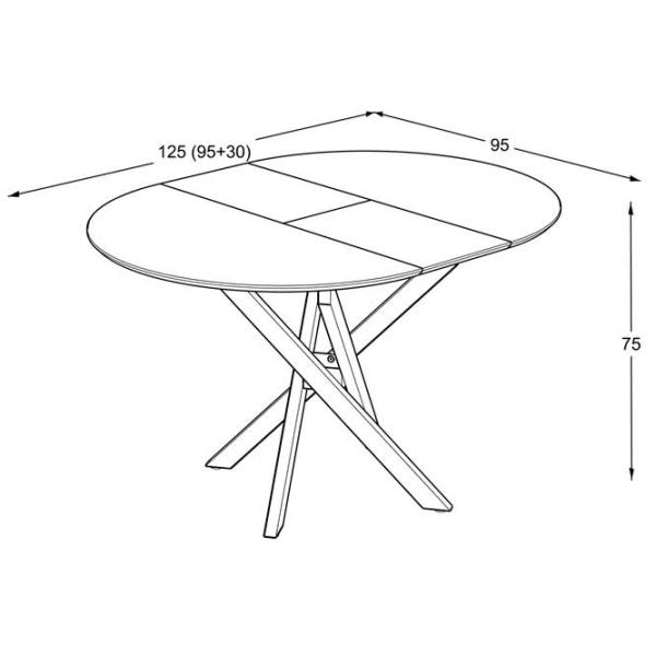 Masă de bucătărie extensibilă Magnus Ruta MDF/ Laguna photo 6