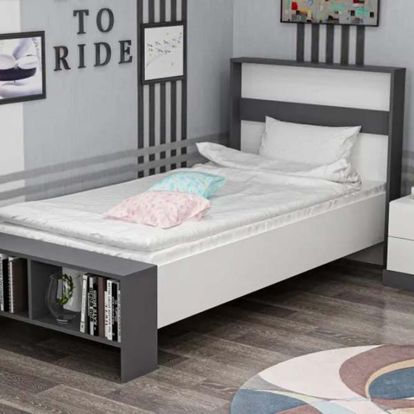 Кровать Trendy Life 90 x 190 см / ДСП меламин / Антрацит Белый photo 5