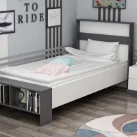 Кровать Trendy Life 90 x 190 см / ДСП меламин / Антрацит Белый photo 5