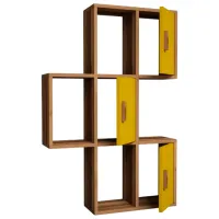 Полка Trendy FLORA ЛДСП / Walnut Yellow