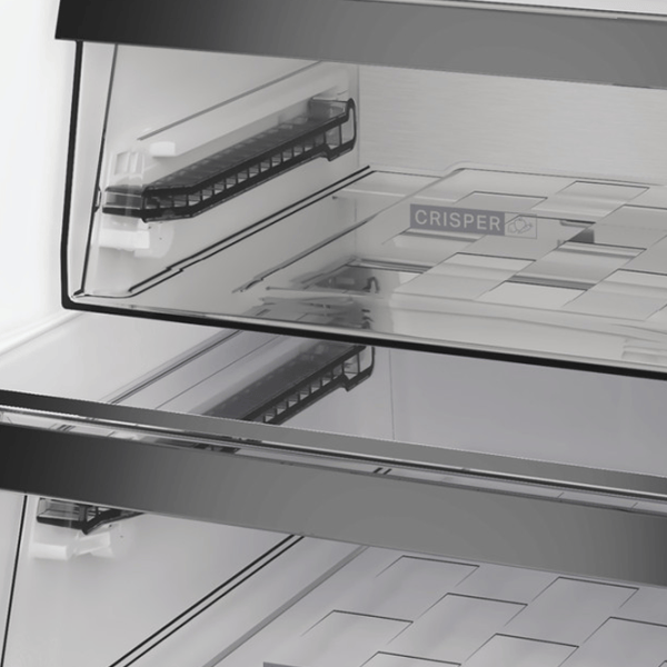 Frigider Whirlpool WHK 26362 XP4E cu congelator jos 316 l / 186.5 cm / Inox photo 6