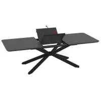 Masă de bucătărie extensibilă Magnus Mona MDF/ Senkron black photo 2
