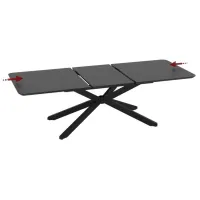 Masă de bucătărie extensibilă Magnus Mona MDF/ Senkron black photo 4