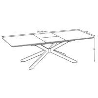 Masă de bucătărie extensibilă Magnus Mona MDF/ Senkron black photo 6