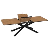 Masă de bucătărie extensibilă Magnus Mona MDF/ Brown photo 3