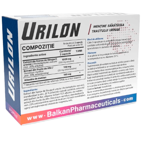 Пищевая добавка Balkan Pharmaceuticals Urilon 30 капсул photo 3