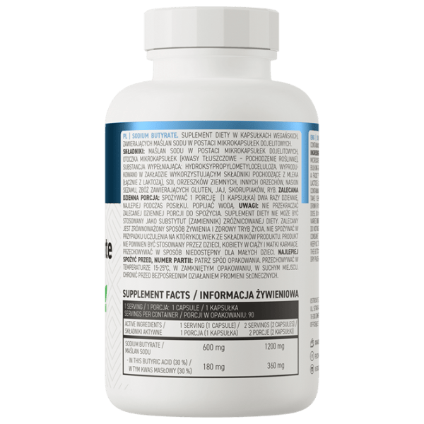 Supliment alimentar OstroVit Sodium Butirate 90 capsule photo 3