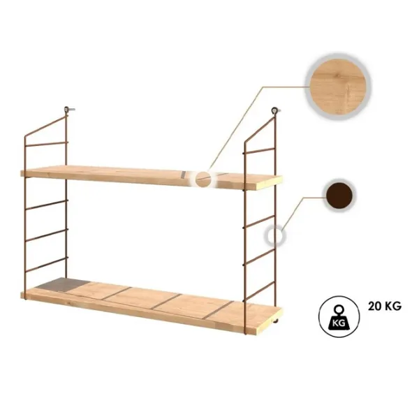 Raft Trendy Armoni 2'li LPAL / Oak photo 5