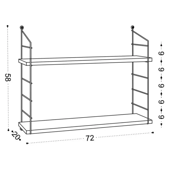 Raft Trendy Armoni 2'li LPAL / Oak photo 6