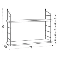 Raft Trendy Armoni 2'li LPAL / Oak photo 6