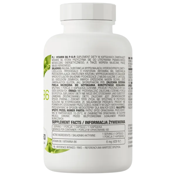 Supliment alimentar OstroVit B6 P-5-P 60 photo 3