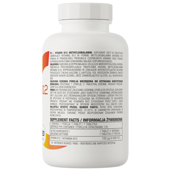 Supliment alimentar OstroVit Methylcobalamin 120 photo 3