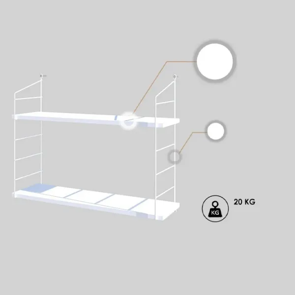Raft Trendy Armoni 2'li LPAL / White Brilliant photo 5