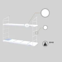 Raft Trendy Armoni 2'li LPAL / White Brilliant photo 5