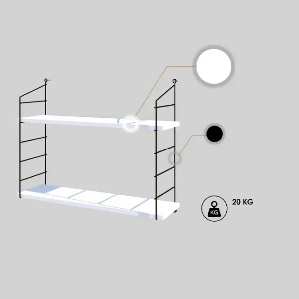 Raft Trendy Armoni 2'li LPAL / White photo 4