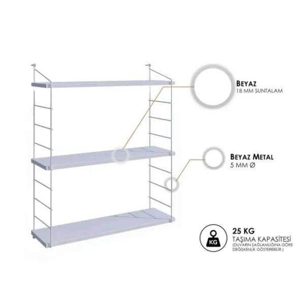 Полка Trendy Armoni 3'lu ЛДСП / Бриллиантовый белый photo 5