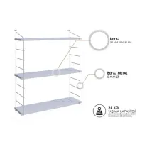 Raft Trendy Armoni 3'lu LPAL / White Brilliant photo 5