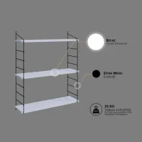 Raft Trendy Armoni 3'lu LPAL / White photo 5