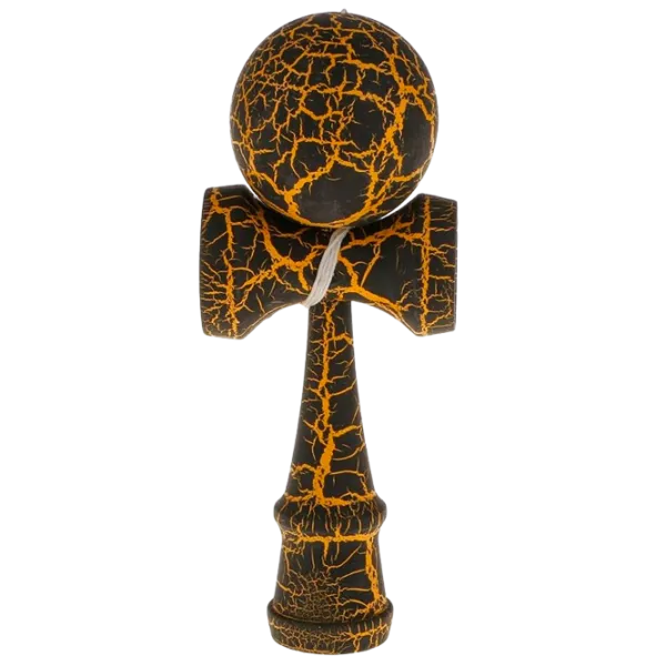 Kendama KROM Classic  5+ / Желтый Black Crackle photo 1