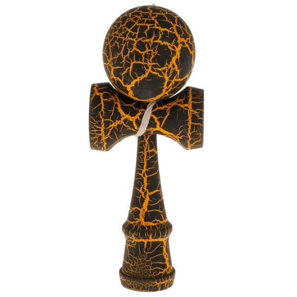 Kendama KROM Classic  5+ / Желтый Black Crackle photo 1