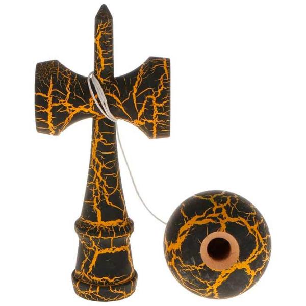 Kendama KROM Classic  5+ / Желтый Black Crackle photo 2